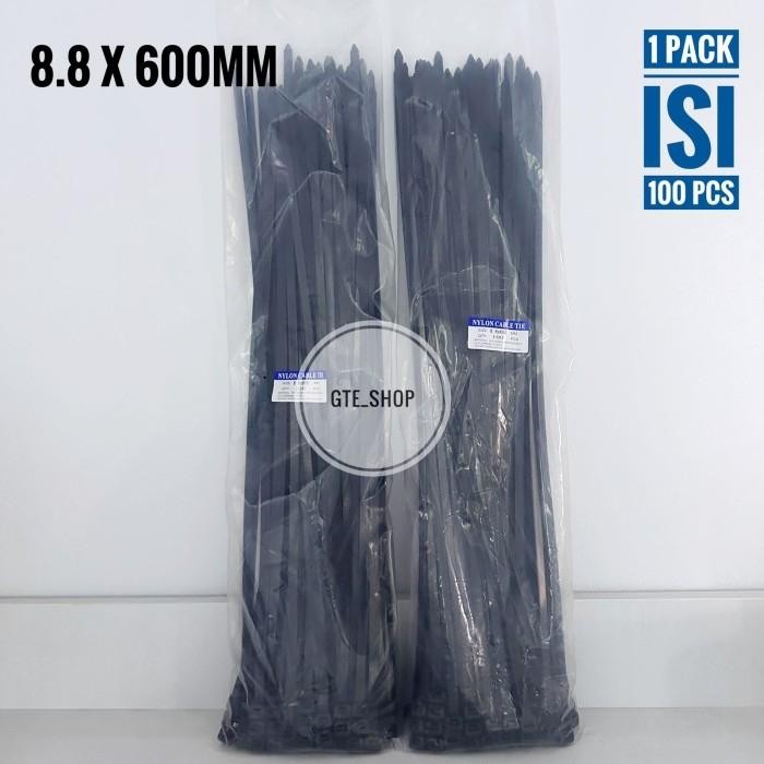 

Kabel Ties 60cm (600mm) Cabel Tie / Kabel Tie / Cabel Ties / Pengikat Kabel Putih dan Hitam Isi
