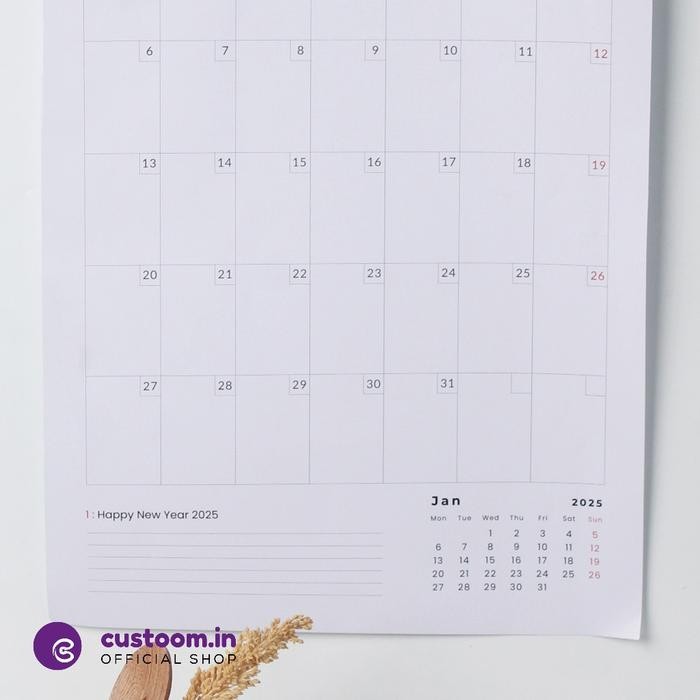 

Kalender Dinding Aesthetic 2025 Custoom.in