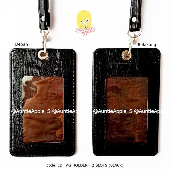 

ID TAG HOLDER 2 KARTU/NAME TAG/ID CARD HOLDER LEATHER/TEMPAT ID CARD