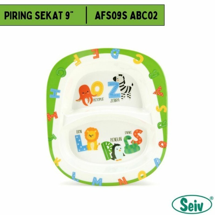 [Bestone] PIRING MAKAN ANAK 9" SEKAT MELAMINE ONYX / PIRING BABY KARAKTER LUCU