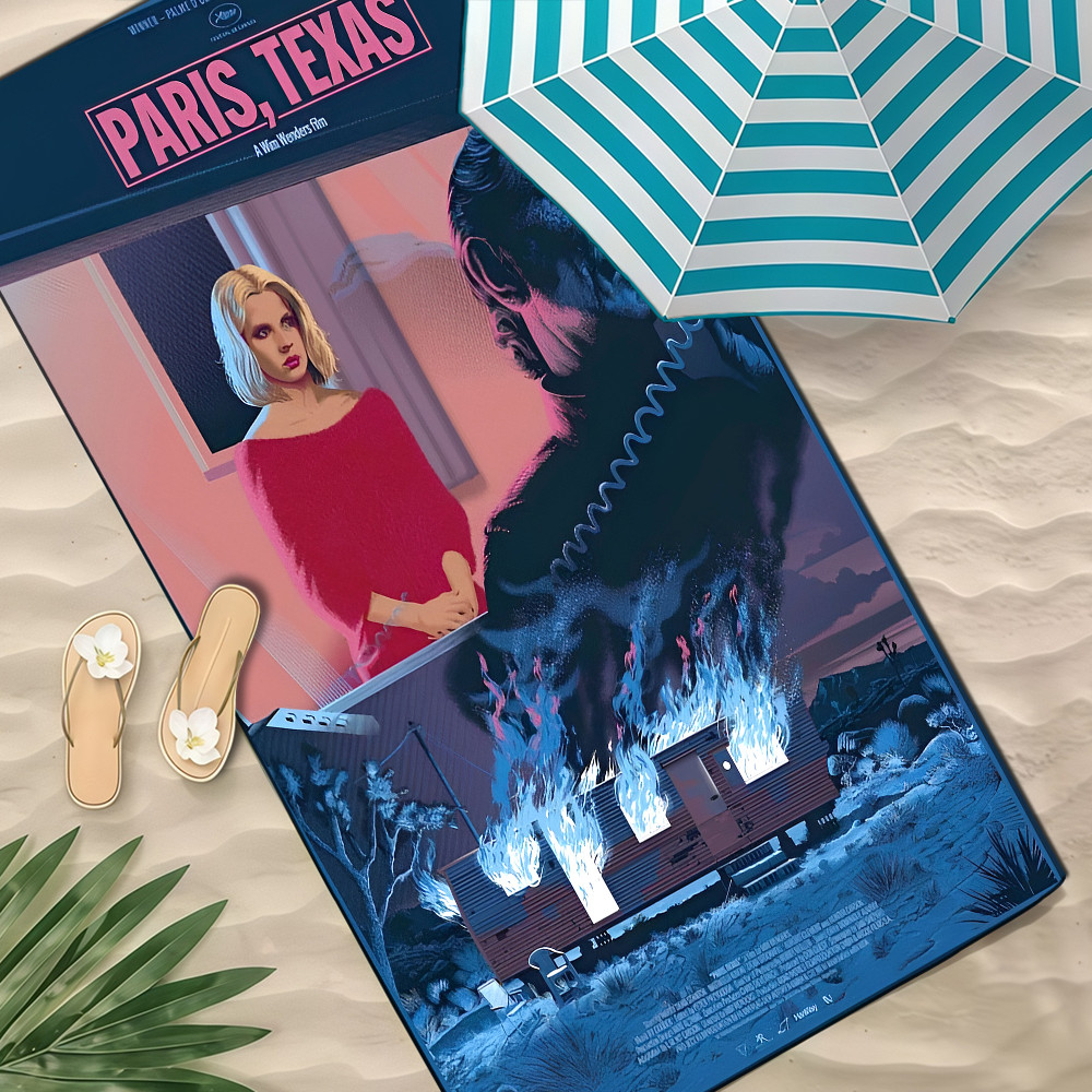 Paris Texas Drama Romance Movie Anime Beach Swimming Towel Soft Absorbent Washcloth Children'S Gifts