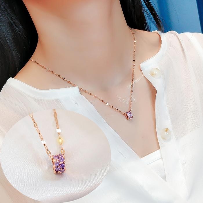 Outsy- Kalung Roll Full Zircon/Kalung Titanium Roll/Kalung Zircon Anti Karat