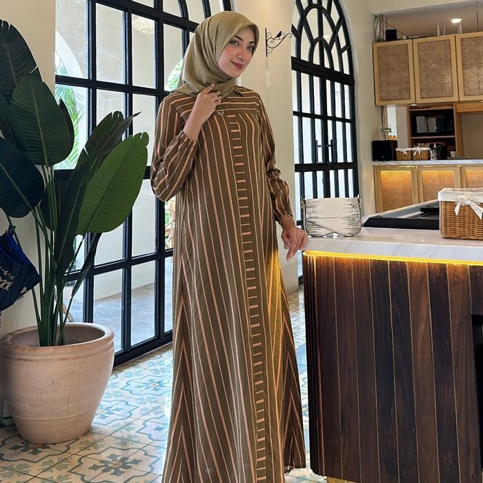 Fleesa- Nadeea.Id_ Fairuz Simple Dress Baju Muslim Wanita Model Terbaru
