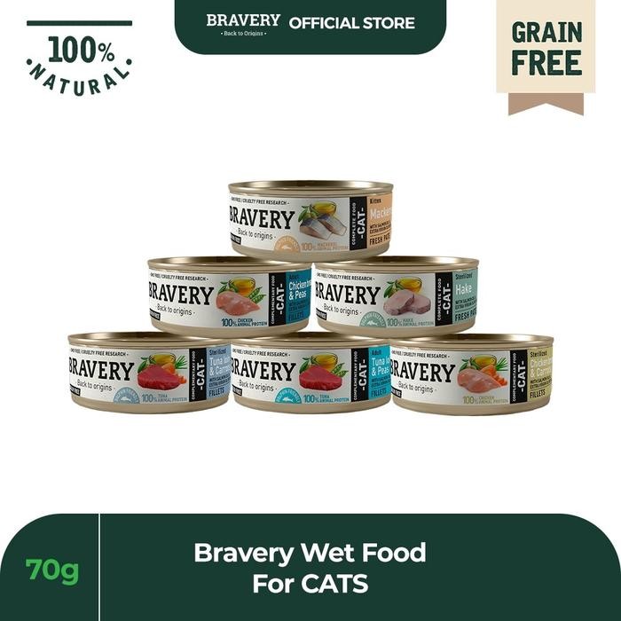 BRAVERY WET FOOD DOR CAT 70GRAM/MAKANAN BASAH/WET FOOD