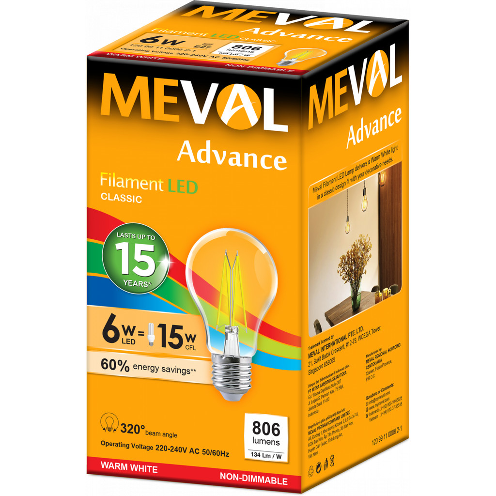 MEVAL LED 6W LED FILAMENT