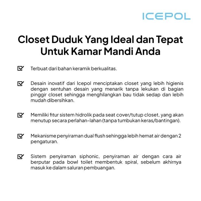 PROMO Icepol Closet Duduk Kloset Duduk Toilet Duduk IC 036