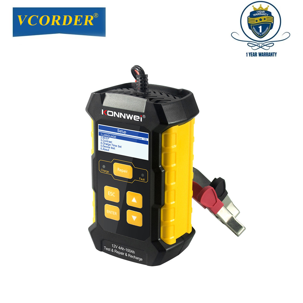 KONNWEI KW510 Car Battery Tester 5A 12V Car Battery Repair Tool 3 In