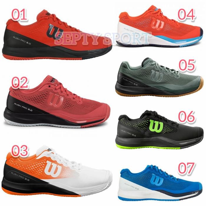 SEPATU TENIS WILSON RUSH PRO 3.0 SEPATU TENNIS WILSON
