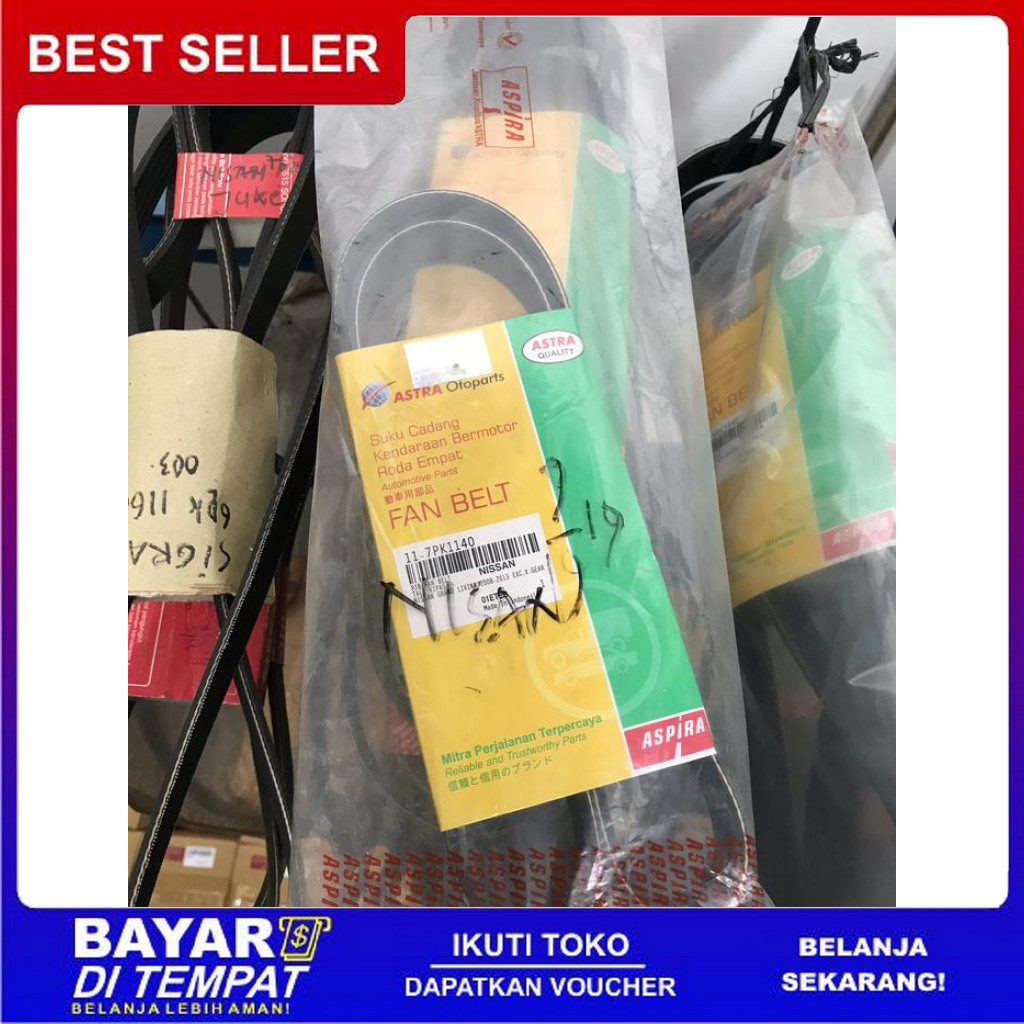 FREE ONGKIR TALI KIPAS / FAN BELT GRAND LIVINA (2008-2013) ASPIRA ORI 11-7PK1140 BISA COD