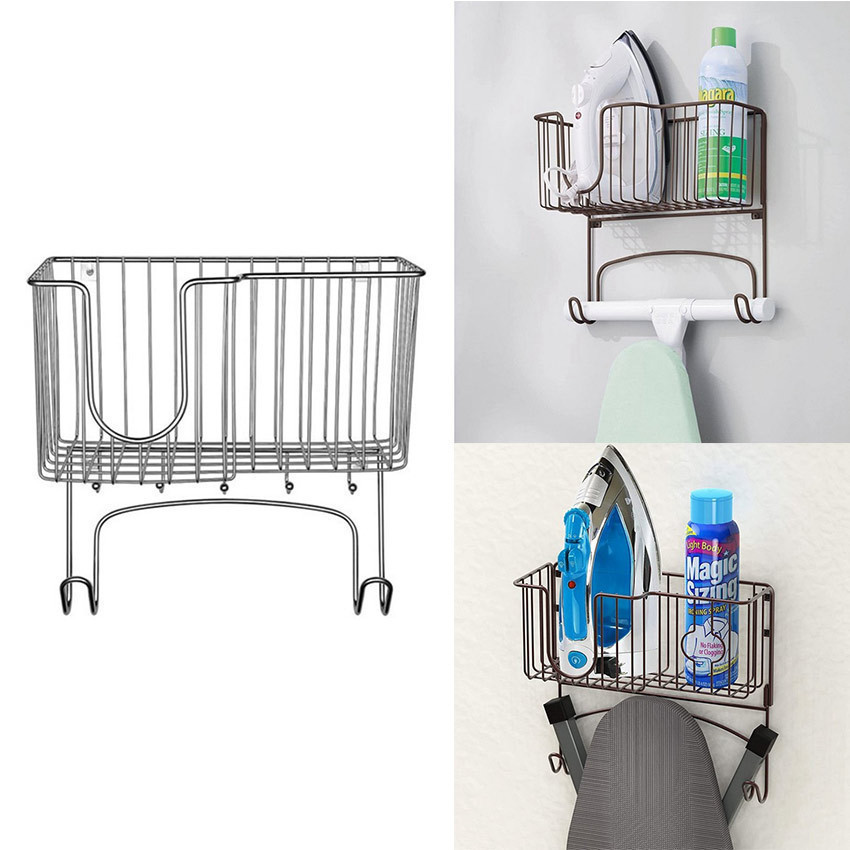 Rak Setrika Besi Gantung Multifungsi Serbaguna Rak Setrika Dinding Dengan Pengait / Tatakan Setrika