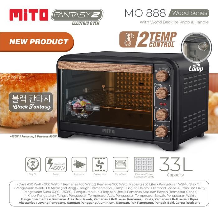 Oven Listrik Mito MO888 MO 888 Fantasy 2 33 Liter Open Mitochiba
