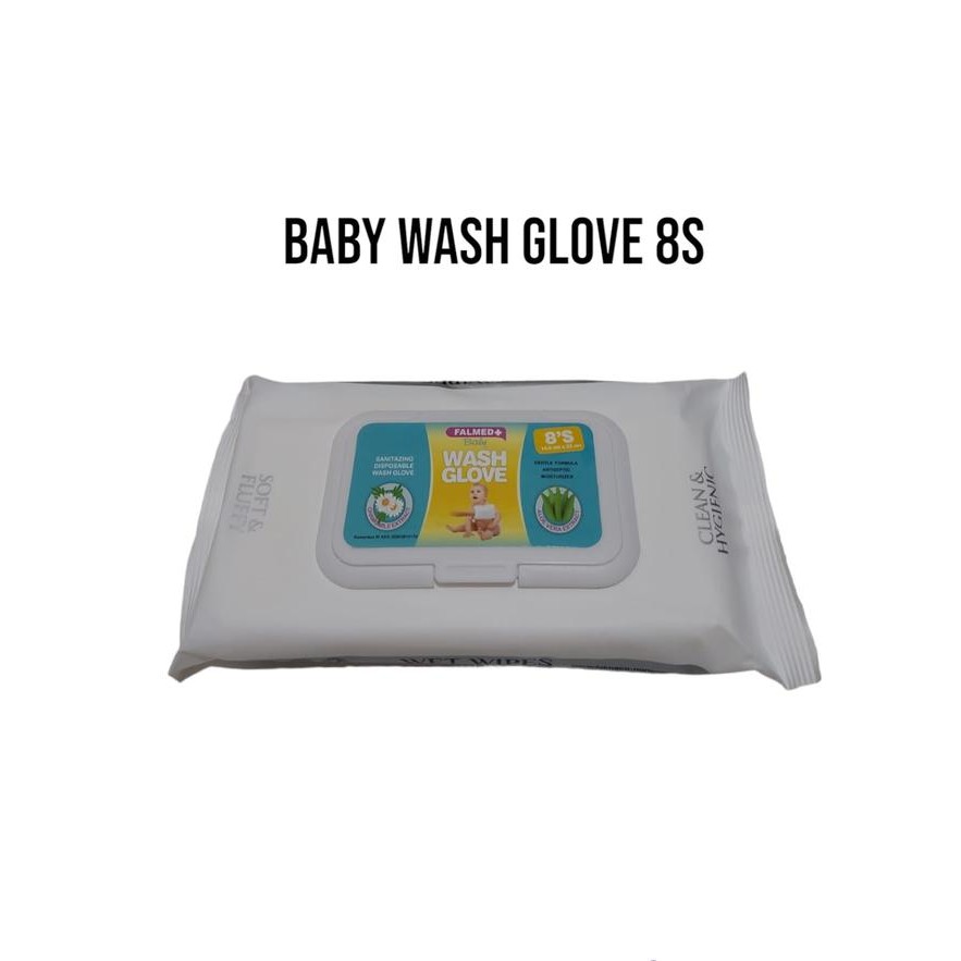 GEYANASHOP_ FALMED BABY WASH GLOVES / WASLAP MANDI BAYI / TISSUE BASAH 20S