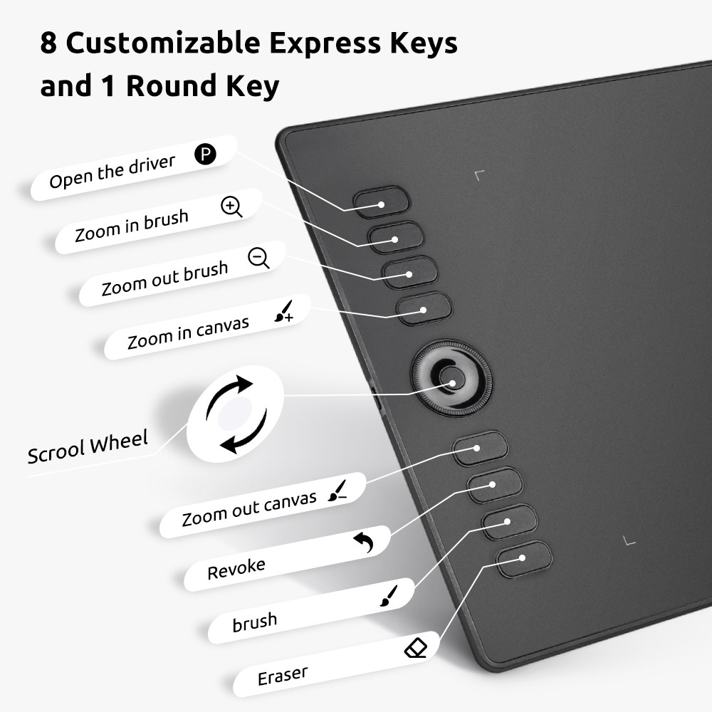 

Parblo A610Pro 10*7 Inch Graphic Drawing Digital Tablet Signature Pen Tablet Osu Game With