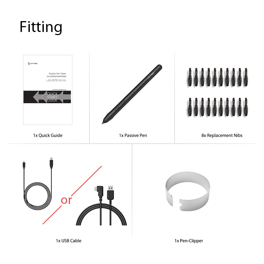 

Xp-Pen Star G640 6 X 4 Inches Drawing Tablet 8192 Level Support Windows Mac Digital Graphic Tablet