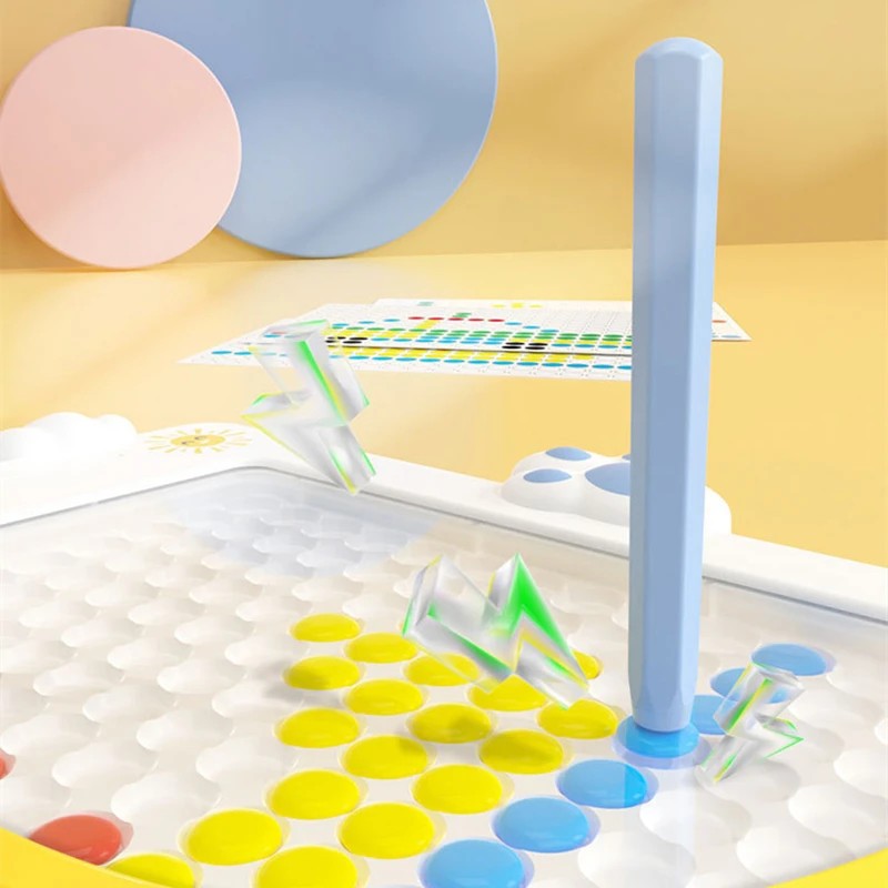 

Children Magnetic Drawing Board Toy Cartoon Rabbit Magnet Beads Drawing Tablet Baby Montessori Early