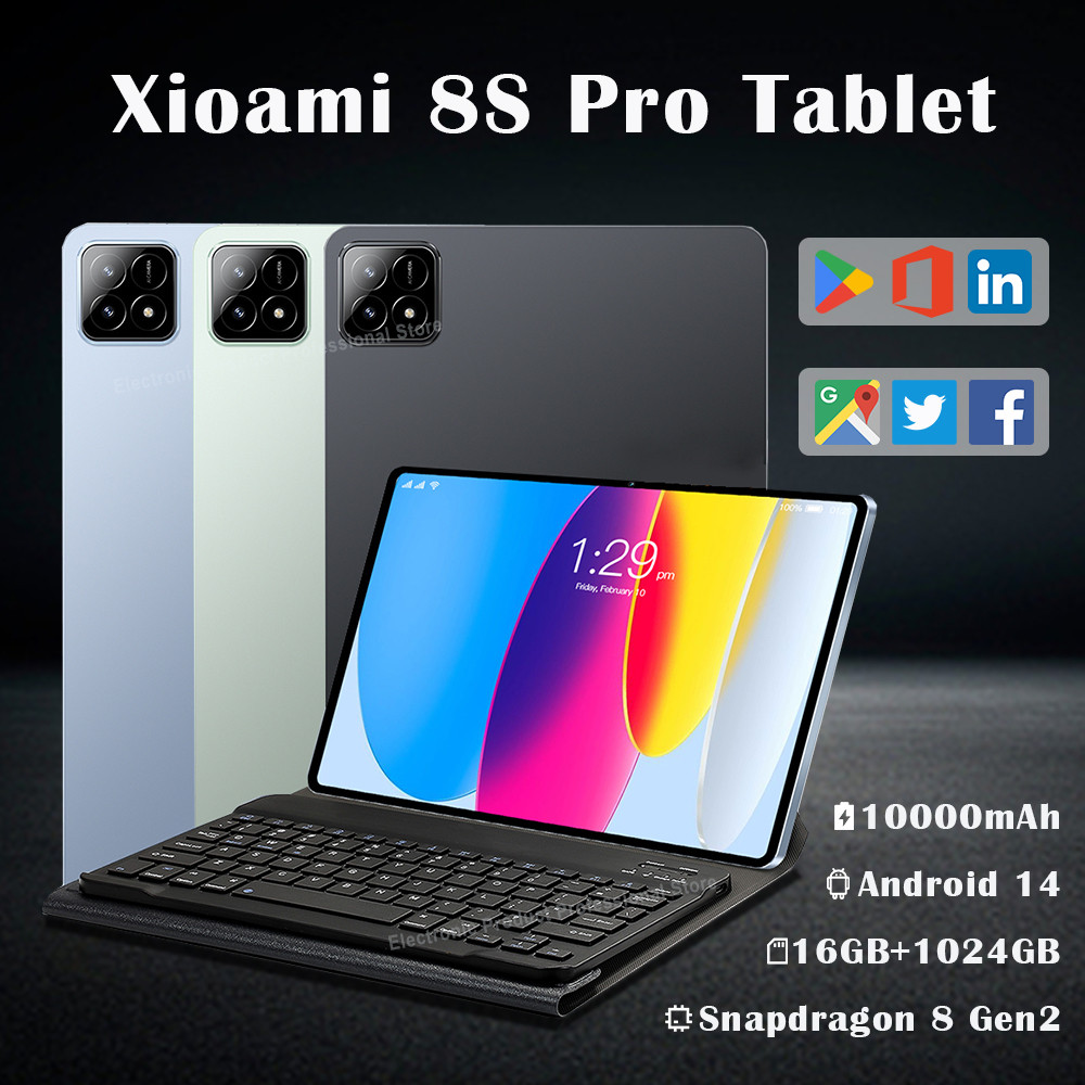 

2025 Original Mi Pad 8S Pro Tablet 10.1 Inch Android 14 Hd Tablet Android 16Gb+1T 10000Mah 5G Dual