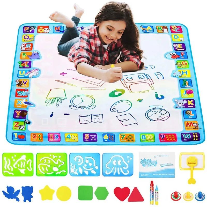 

Coolplay Magic Water Drawing Mat Coloring Doodle Mat With Magic Pens Montessori Toys Painting Board