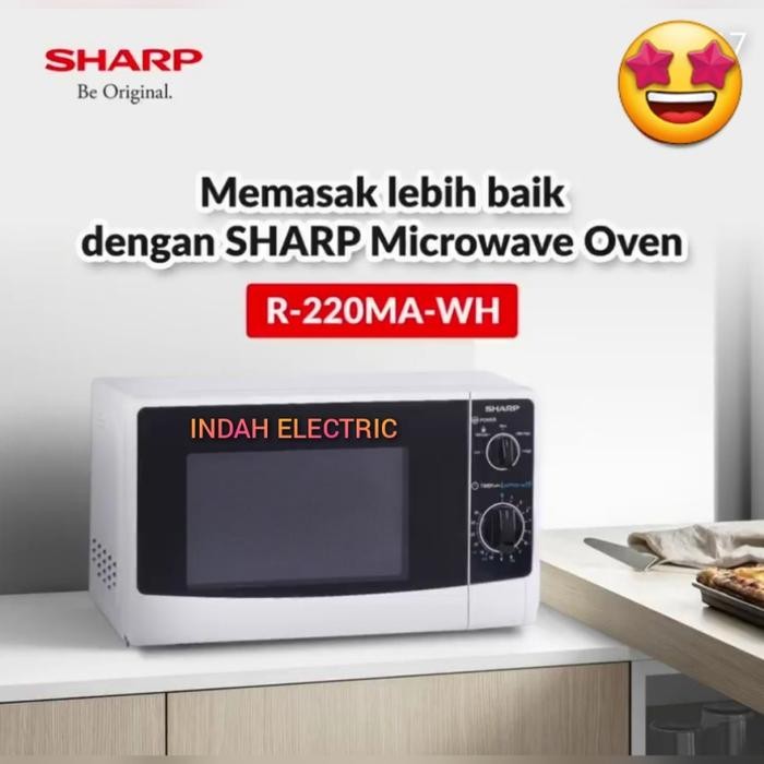 SHARP Microwave Oven R-21A1(W)IN 22L Tampilan Digital - Putih