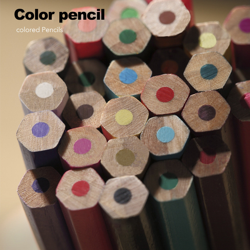 

12/24/36/48/72 Colors Oily Colored Pencils Hexagon Wooden Handle Set Artist Painting Drawing Sketch
