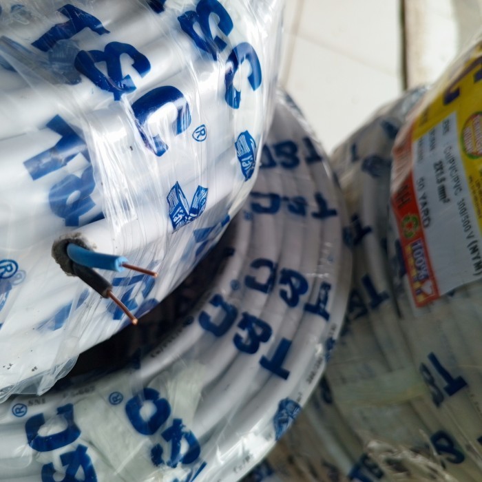 T&C Kabel Tembaga 2x1,5 50Y SNI kabel NYM kawat SNI standar kabel listrik cable PLN tembaga murni