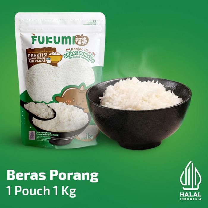 

FUKUMI BERAS PORANG SHIRATAKI KONJAC RICE POUCH 1KG NASI - FOOD
