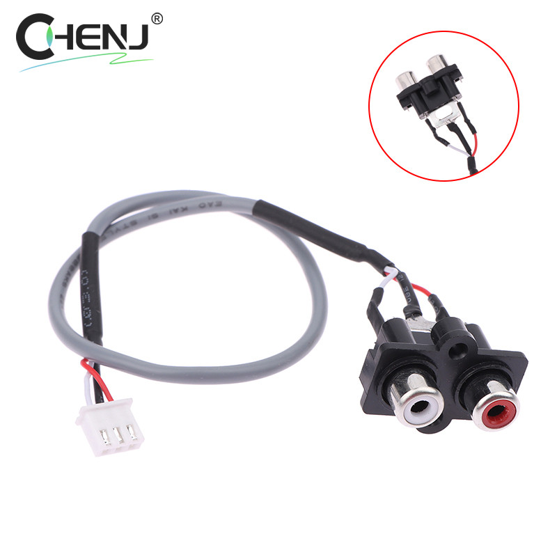 30CM Audio Signal Cable 2 RCA TO XH2.54MM-3PIN Audio Input Socket Extended Sound Signal Interface Fo