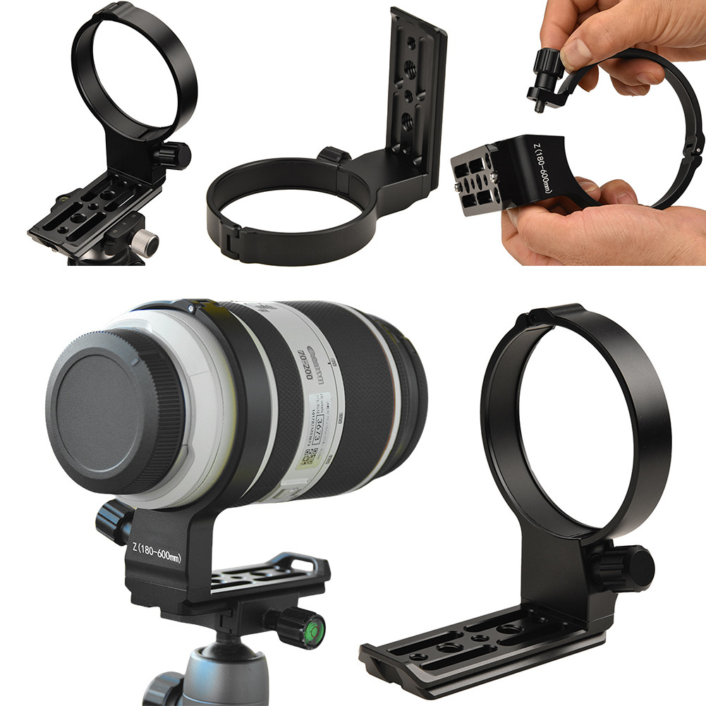 Lens Support Holder Bracket Built-in Plate for Arca Type 1/4 & 3/8inch Screw Hole for Nikon Nikkor Z