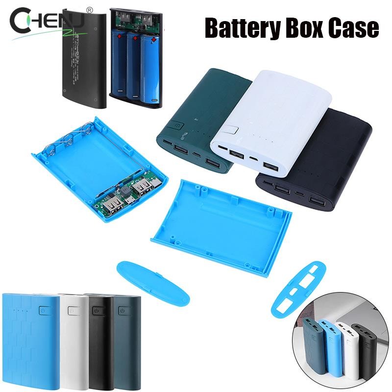 （Empty Shell）3.7V 3 Slots 18650 Battery Box Case DIY Power Bank Charger Shell Charging Case Mini Sol