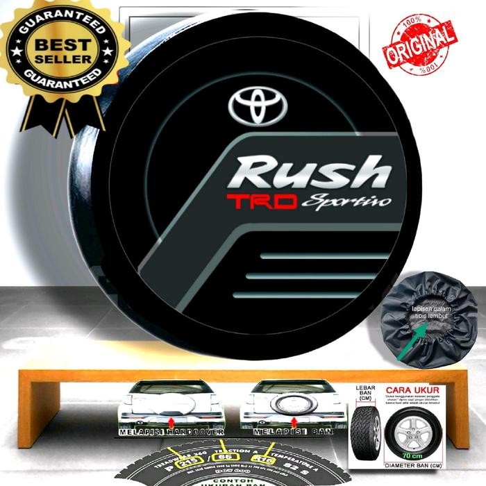Mister Gear Sarung Ban Serep Rush Bahan Kulit Sintetis Tebal Tahan Lama Pull Hitam Doff Car Tire