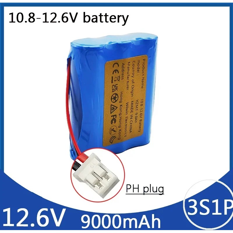 3S1P 10.8-12.6V 9000mAh 18650 Li-ion Battery Pack 9.0Ah Li-ion Battery 18650 for Backup Power Ups CC