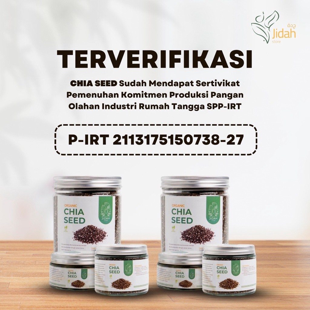 

chia seed jar Premium Grade A biji chia cia seed makanan diet biji kodok mpasi menu jsr ciasit xia