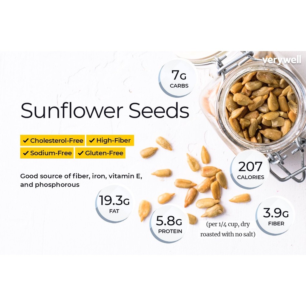 

500gr Roasted Sunflower Seeds / Biji Bunga Matahari Kupas - Oven - Matang - Panggang - Varian Rasa