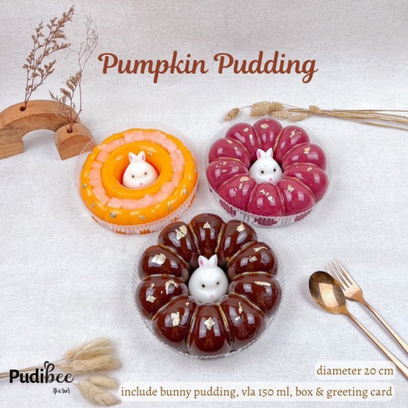 

Pumpkin Pudding Hampers (box size 20 cm) - Hampers Puding Custom - Parsel Puding Ulang Tahun