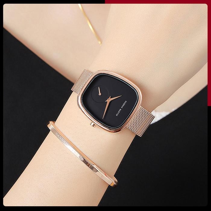 Femmora- Hannah Martin Jam Tangan Wanita Mode Bisnis Display Kuarsa Tahan Air Jam Tangan Cewek