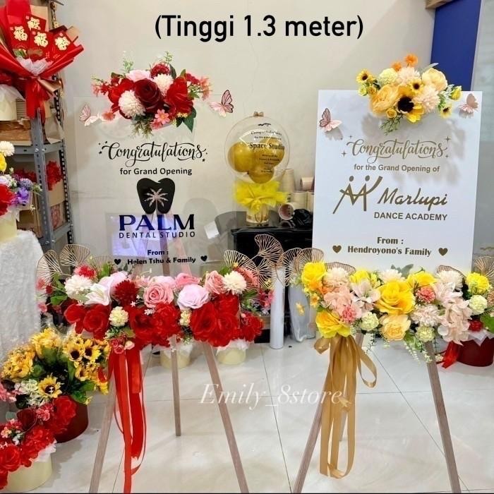 (Ready) Papan Bunga Akrilik Bloom Box Acrylic Congratulation Grand Opening Bunga Wisuda Buket Wisuda