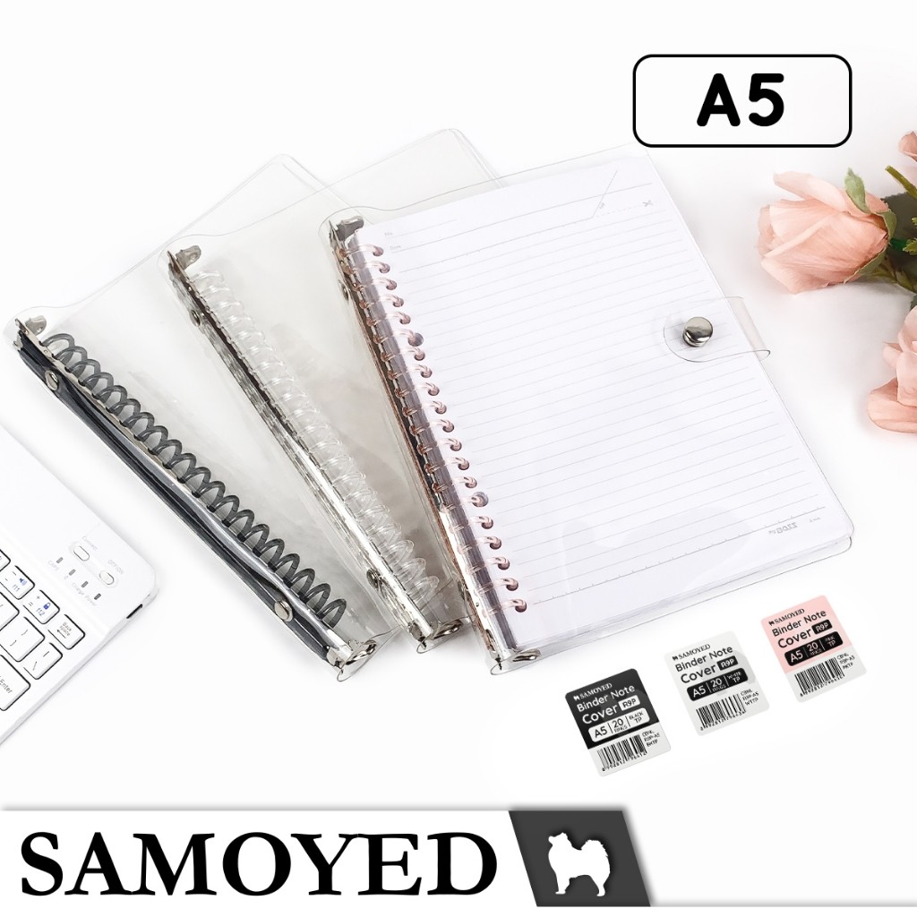 

[READY] Sampul Binder / Loose Leaf / Transparan / Transparent Binder Note Cover A5 Samoyed
