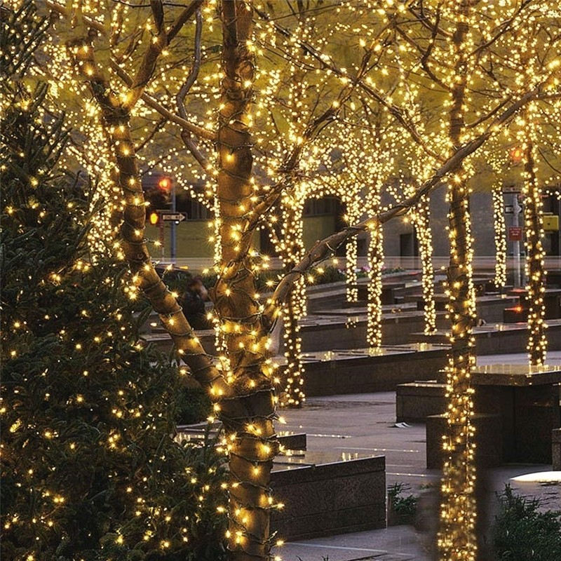 Anbolt Lampu hias 17 agustusan Ramadhan 10/20M, Lampu Tirai, Lampu Berkedip Tahan Air Luar Ruangan,