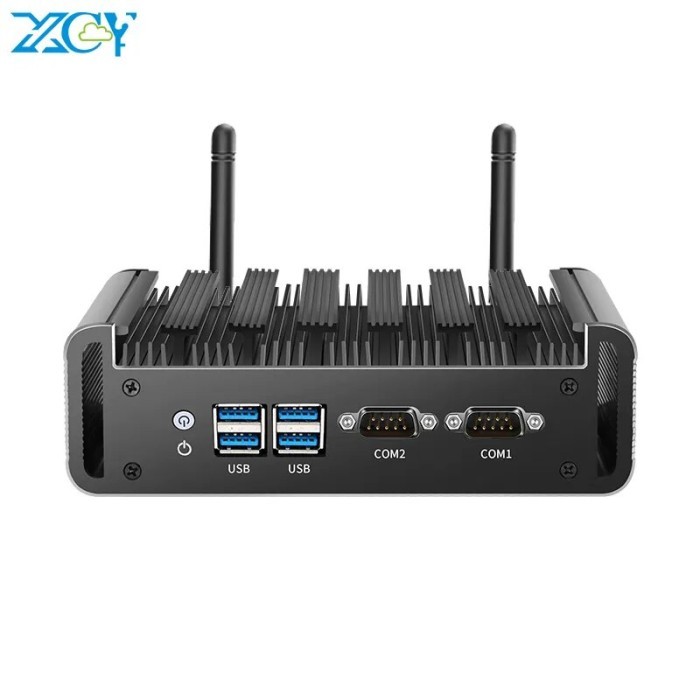 XCY Fanless Mini PC Intel Core i3 4010U i5 4200U i7 4500U 2x RS232 2x