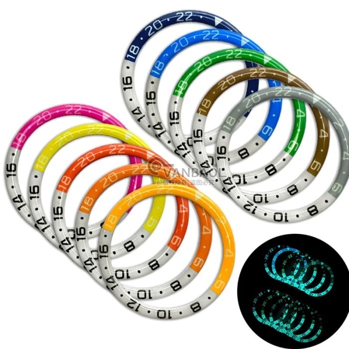 38mm Colorful bezel insert Seiko SKX007 SRPD Watch case Resin Ring