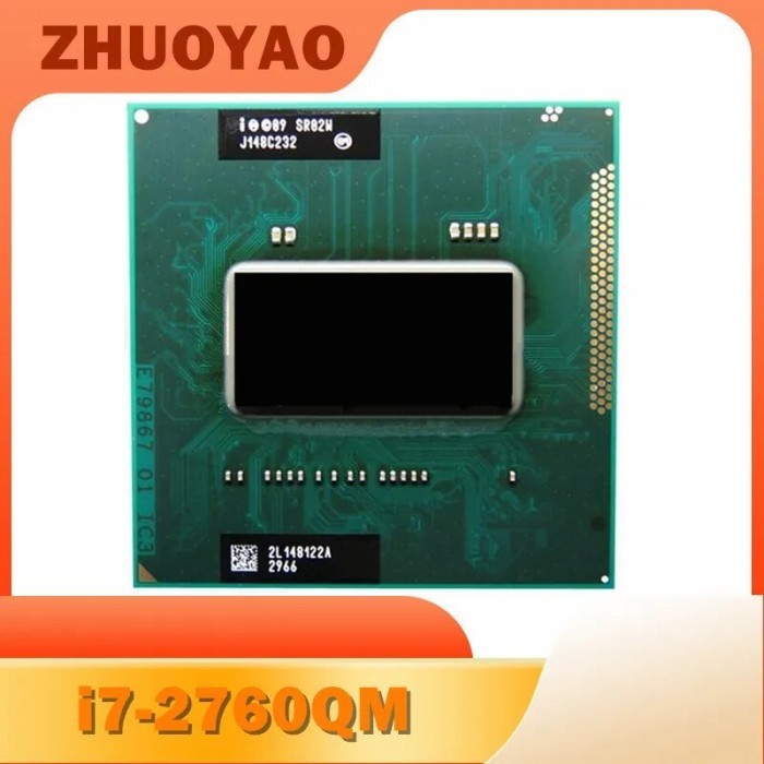 Core I7-2760QM SR02W i7 2760QM CPU laptop processor Socket G2