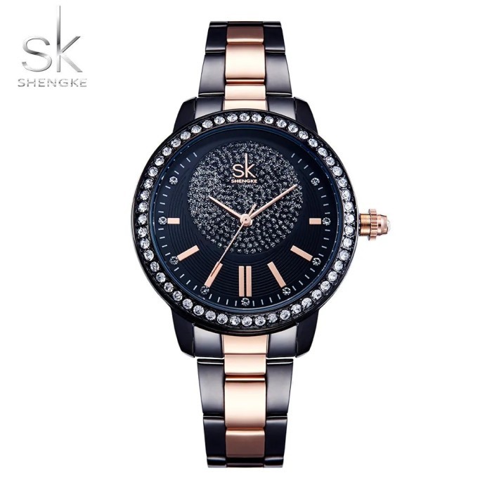 Shengke Rose Gold Relogio Feminino Japanese Quartz Watch For Women