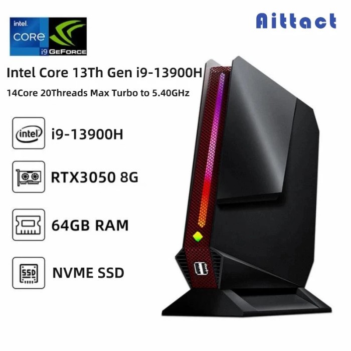 Gaming Mini PC Intel Core 13Th Gen i9 13900H i7 12700H With Nvidia