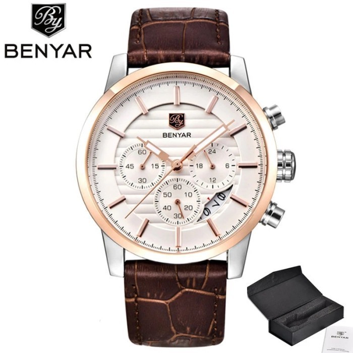 BENYAR Top Brand Luxury Stainless Steel Watch Men Business Casual