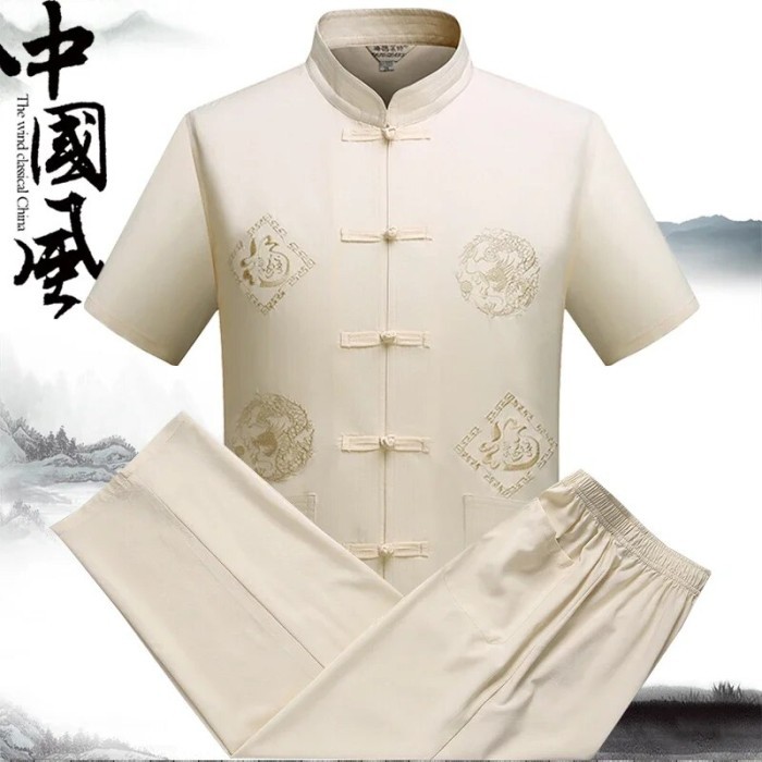 Hanfu Men Chinese Clothes for Men News Year Top Pant Hanfu Kung Fu