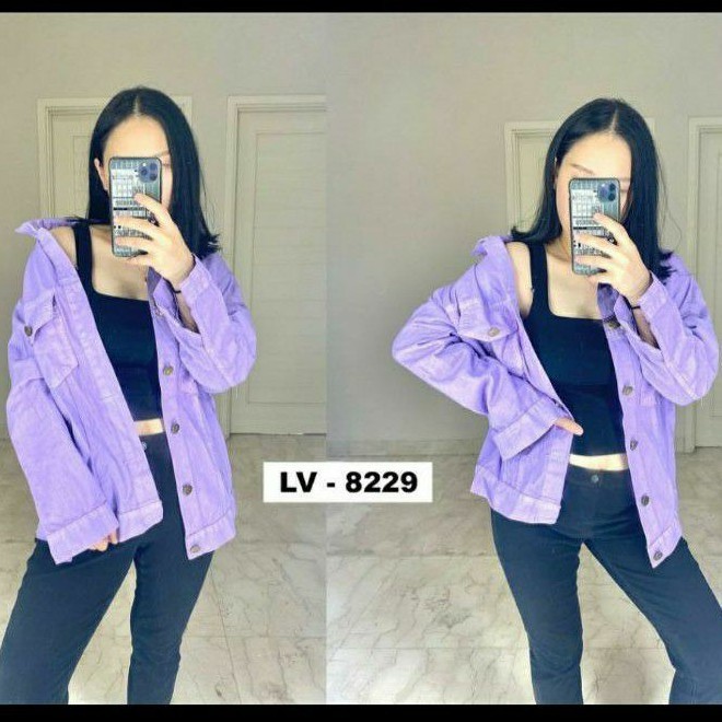 BIG SALE JAKET WANITA UNGU JAKET UNGU JAKET OVERSIZE JUMBO XXXL JAKET JEANS WANITA TOSCA JAKET DENIM