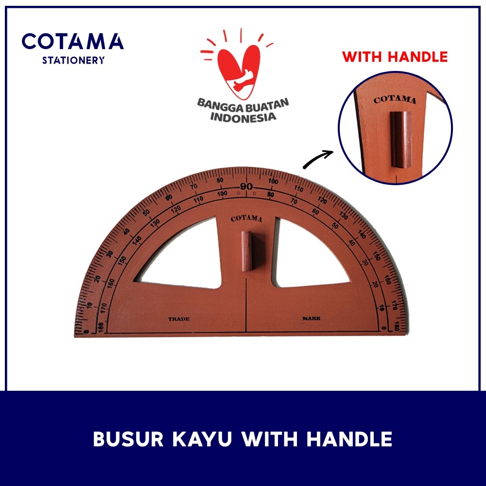 

Busur Kayu Papan Tulis Besar 180 derajat dengan Handle