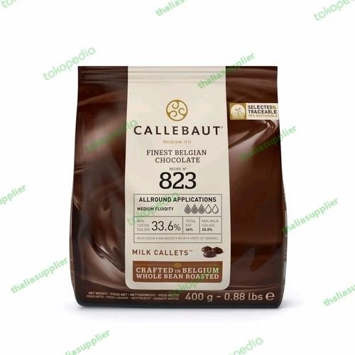 

CALLEBAUT 823 BELGIAN MILK COKLAT 33,6% 400GR COKLAT COIN,OJOL INSTANT Terlaris