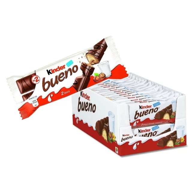 

KINDER BUENO 1 BOX ISI 30 X 43 GR, COKLAT KINDER BUENO 43 GRAM FERRERO Terlaris