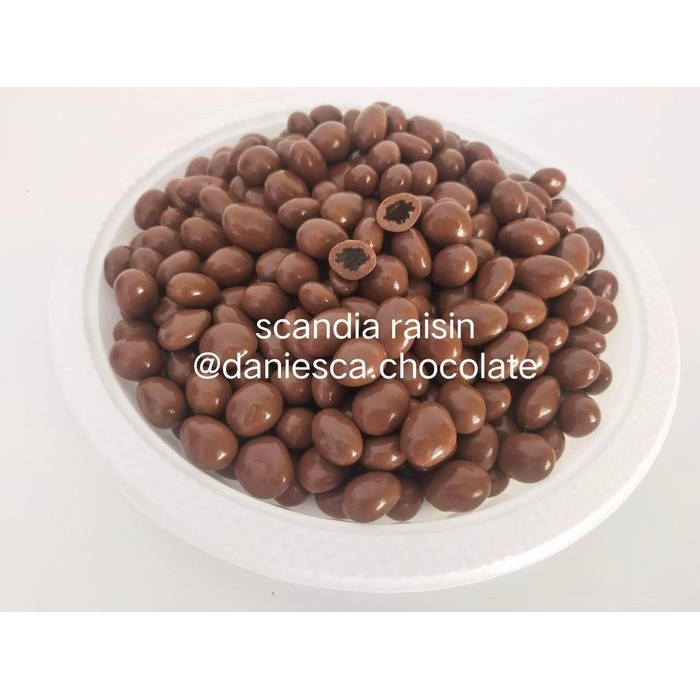

1kg coklat Scandia Raisin coklat isi kismis Terlaris