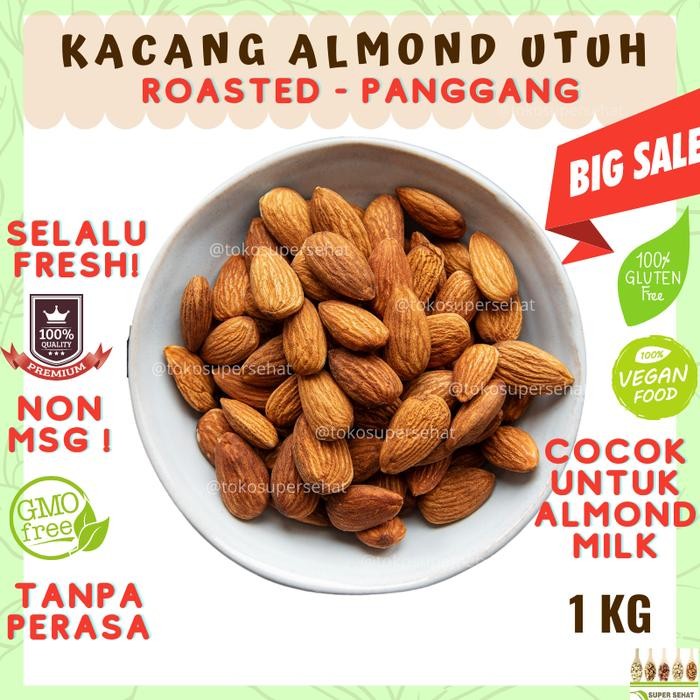 

ALMOND Panggang Organik 1kg - Almond Roasted Premium Terlaris